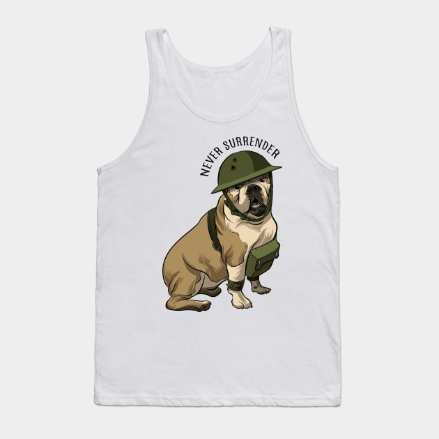 English Bulldog Tank Top by Black Tee Inc